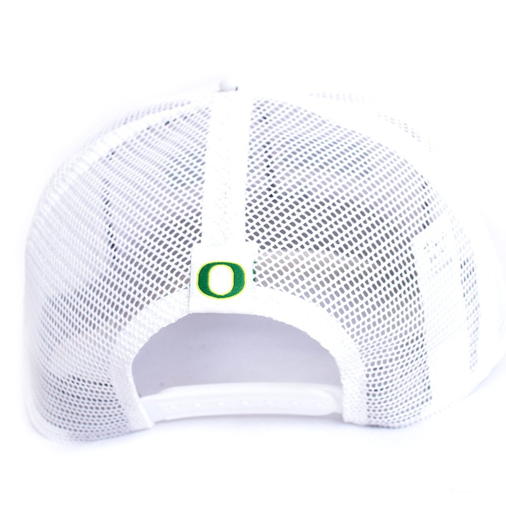 Oregon, Nike, White, Curved Bill, Polyester, Accessories, Youth, Mesh, Structured, Trucker, Adjustable, Hat, 768108